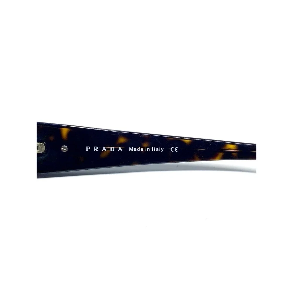 New Prada Brown Tortoise Rectangular Wrap Glasses Italy SPR03E 2AU-3N1 54 14 140